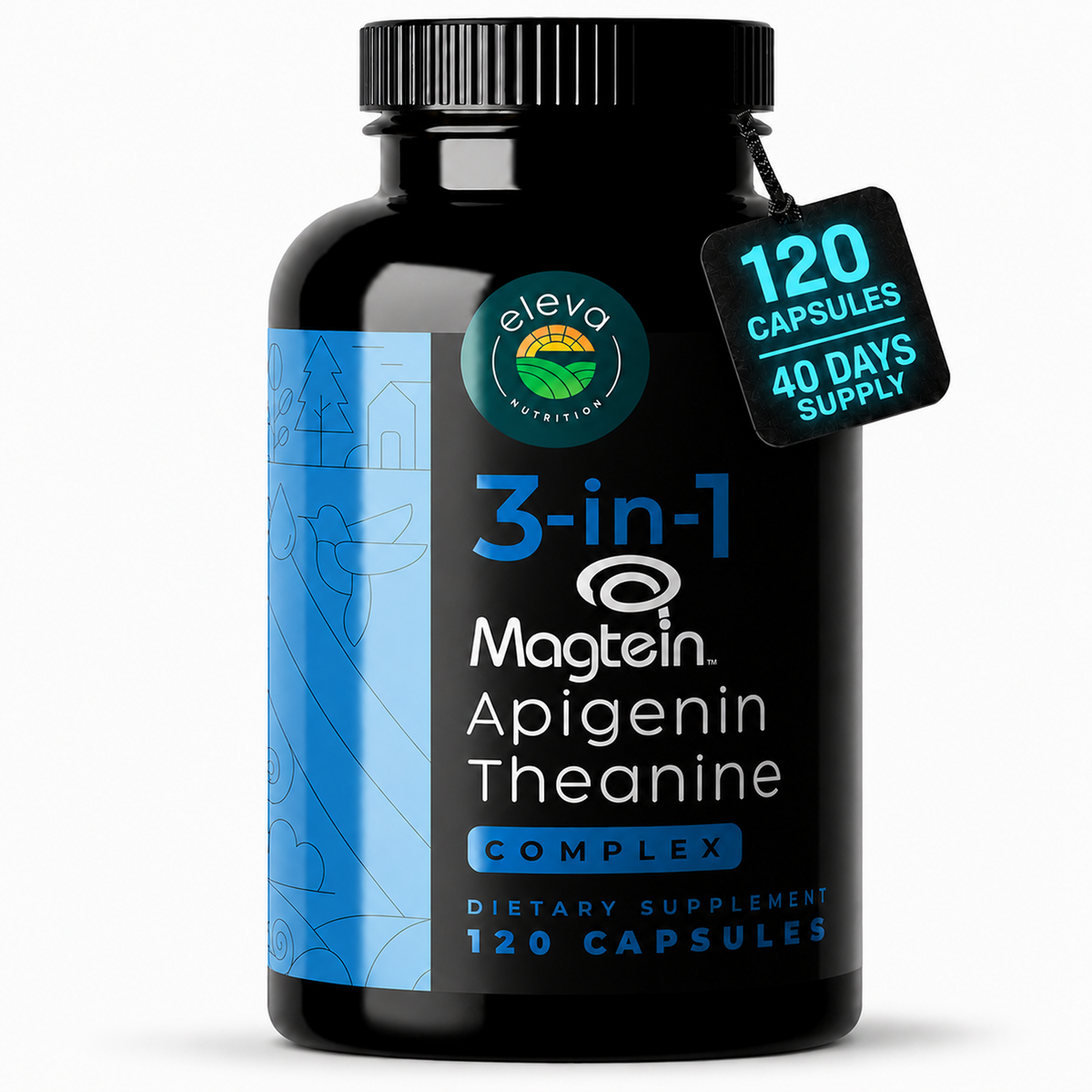 3-in-1 Magtein® Magnesium L-Threonate, Apigenin, L-Theanine Sleep Complex Capsules