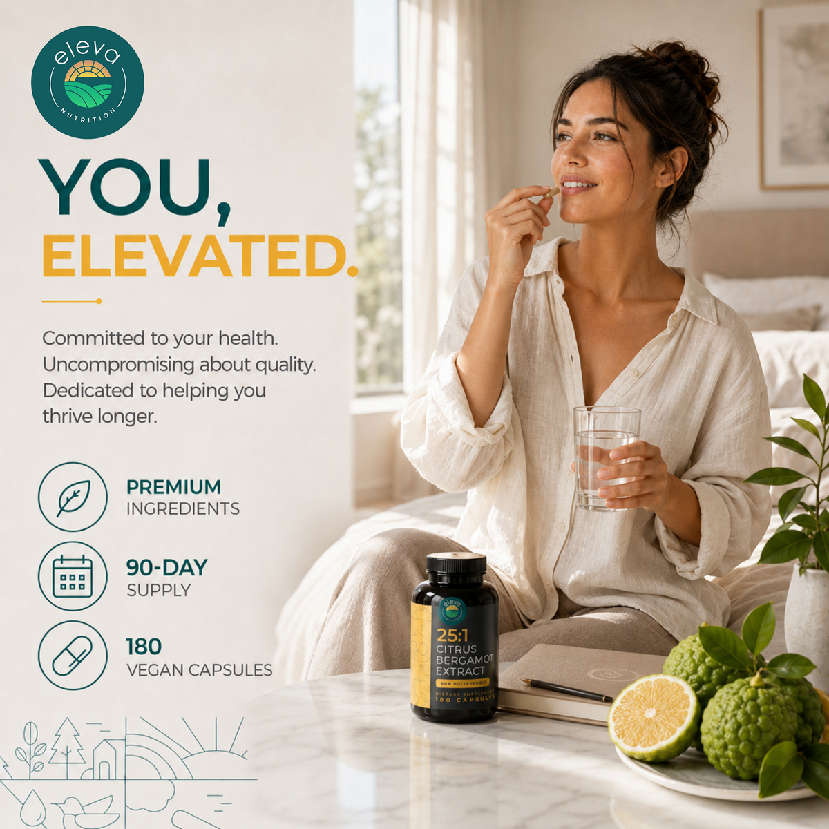 Citrus Bergamot Extract Capsules 1,000 mg