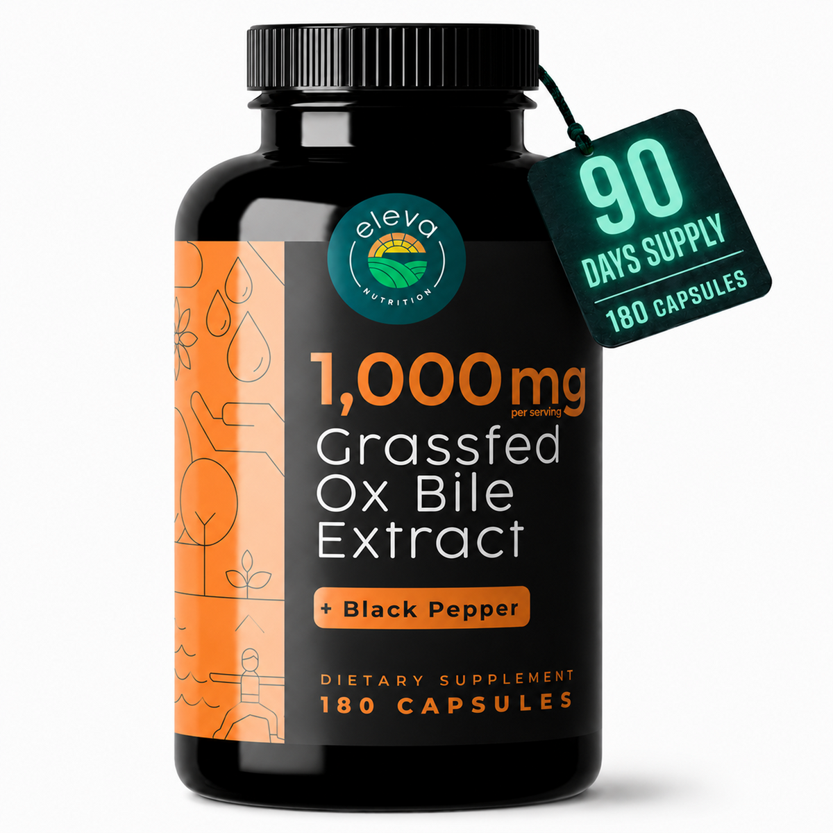 Grass-fed Ox Bile Extract 1000 mg