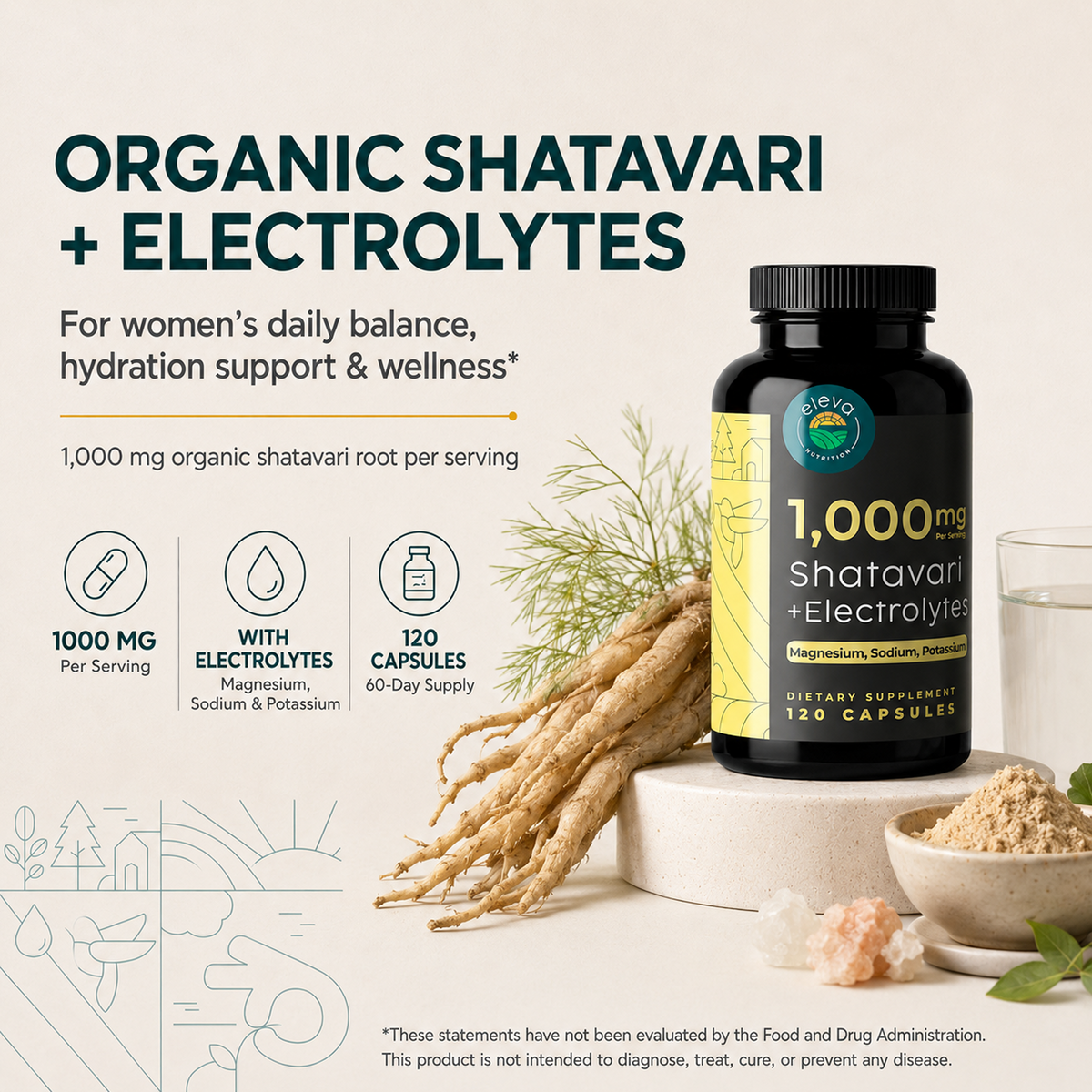 ORGANIC SHATAVARI 1,000mg