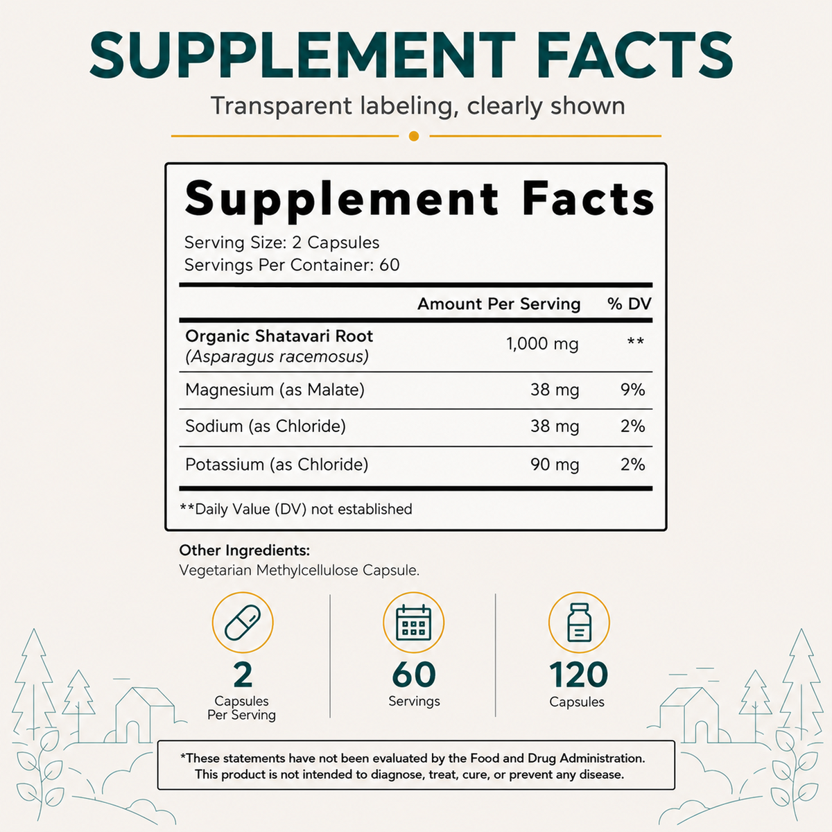 ORGANIC SHATAVARI 1,000mg